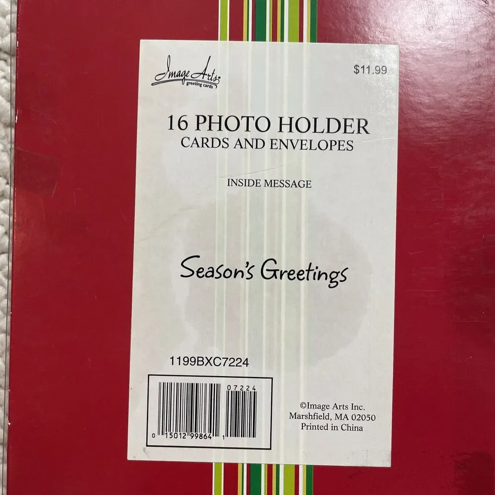 Image Arts Photo Greeting Cards 4x6 Christmas Snowflake Design Box Set of 16 New
